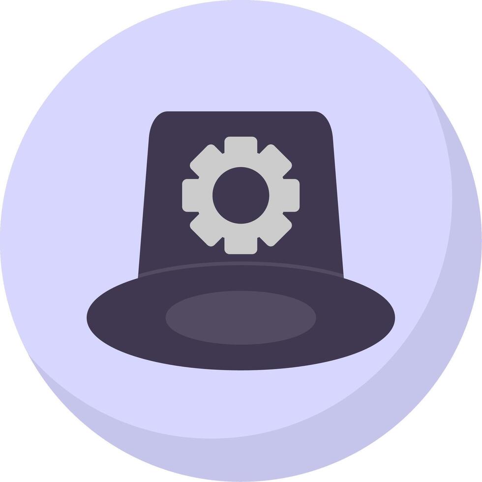 Whitehat Flat Bubble Icon vector