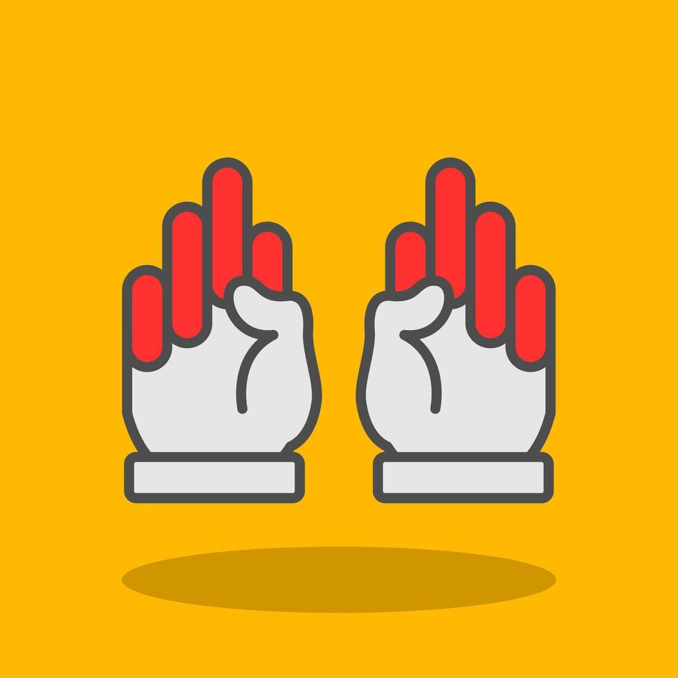 Hands Filled Shadow Icon vector