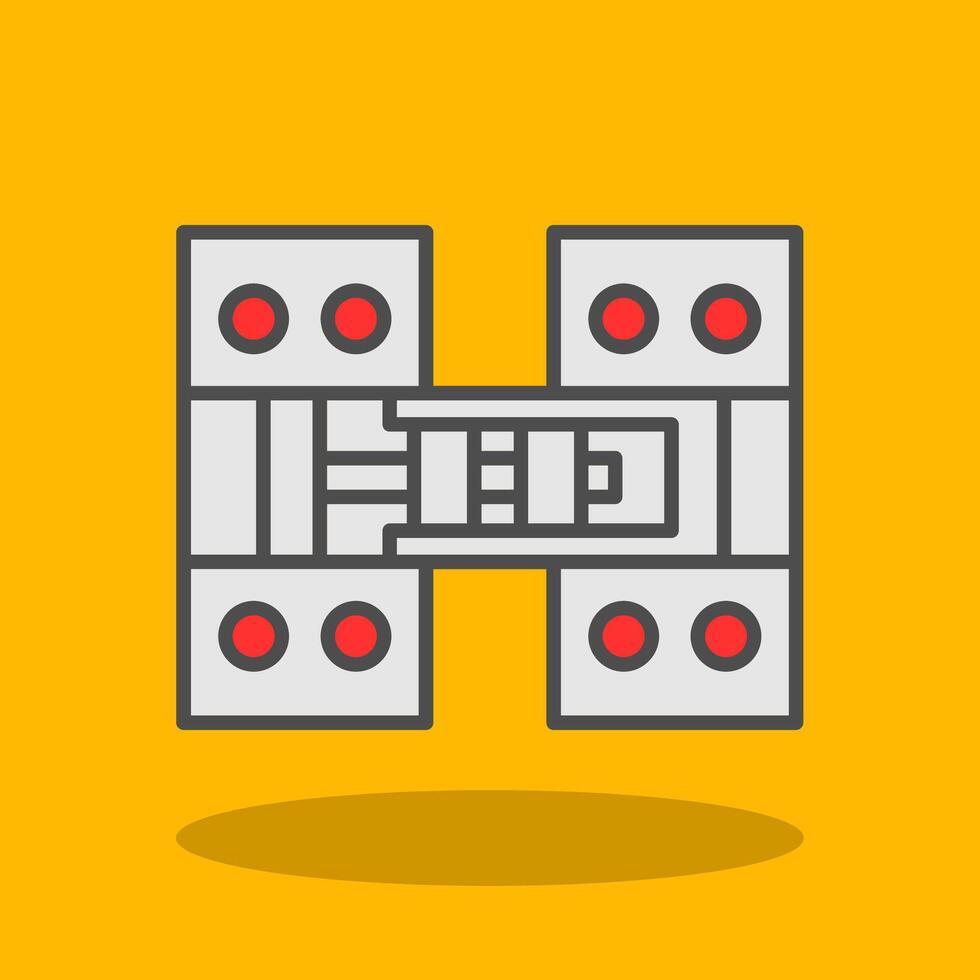 Hinge Filled Shadow Icon vector