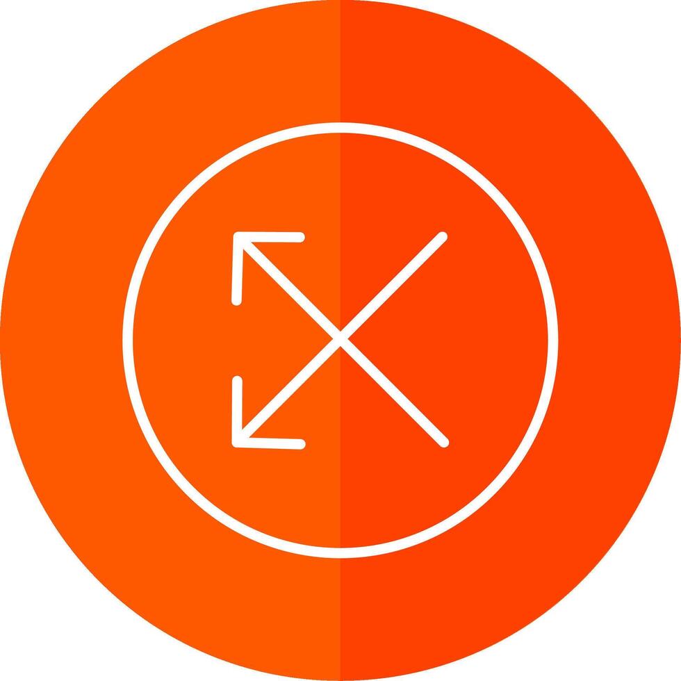 Intersect Line Red Circle Icon vector