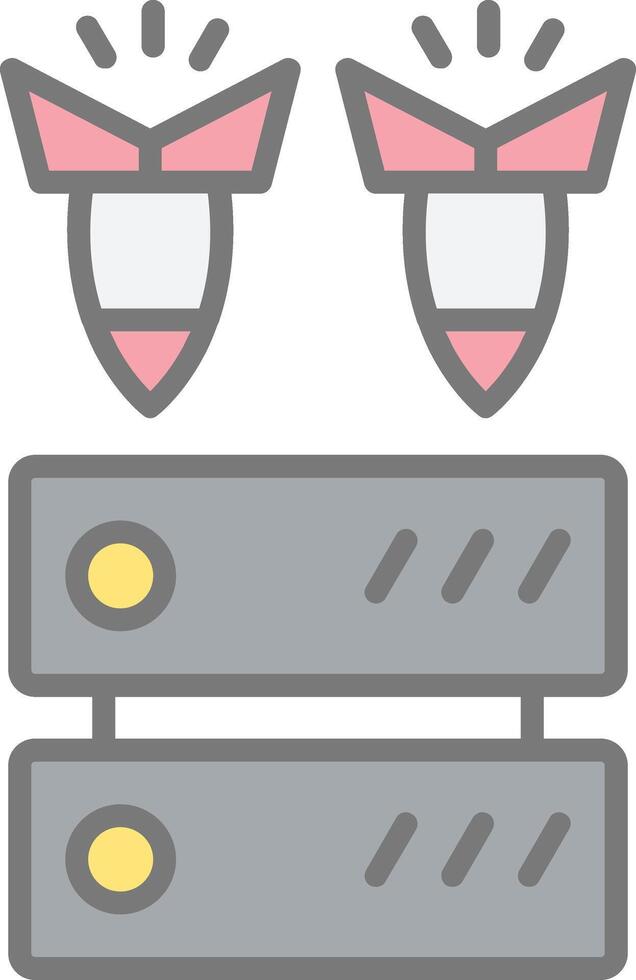 Ddos Line Filled Light Icon vector