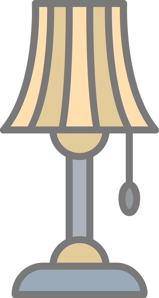 Lamp Line Filled Light Icon vector