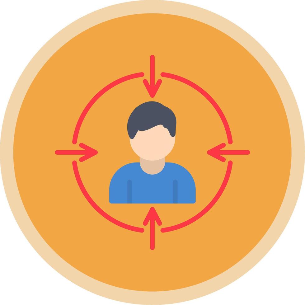 Target Audiences Flat Multi Circle Icon vector