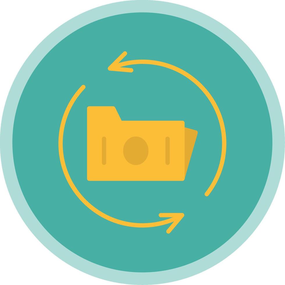 Data Backup Flat Multi Circle Icon vector