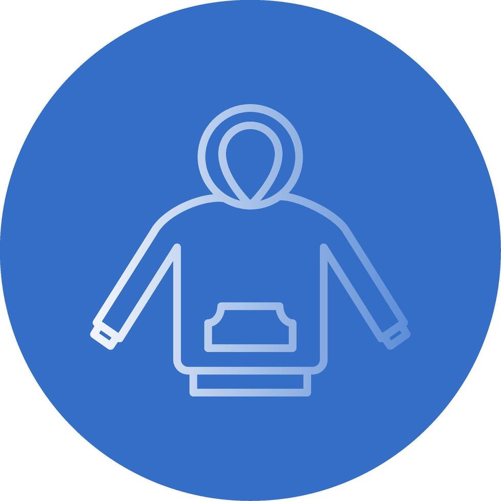 Hoodie Flat Bubble Icon vector
