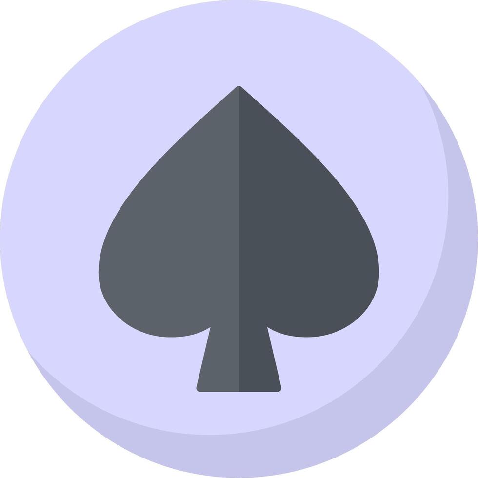 Spade Flat Bubble Icon vector