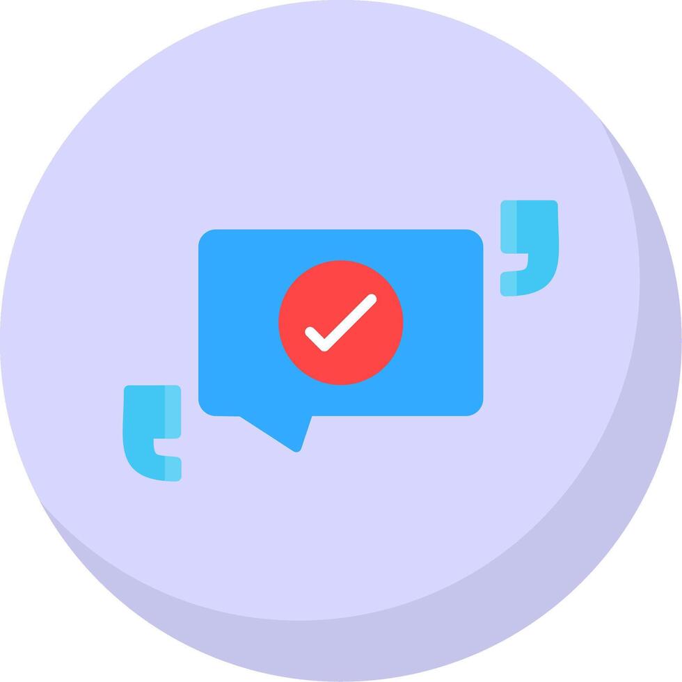 Quotation Flat Bubble Icon vector