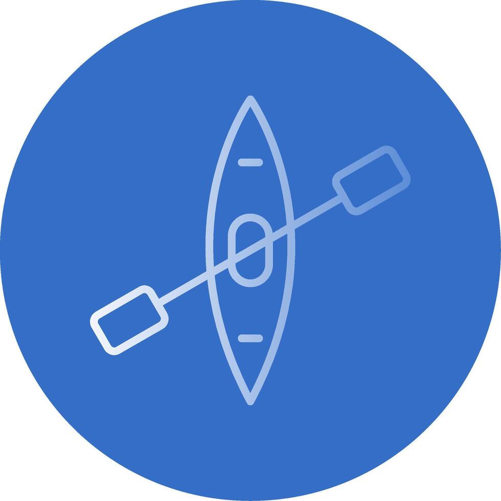 Canoe Flat Bubble Icon vector