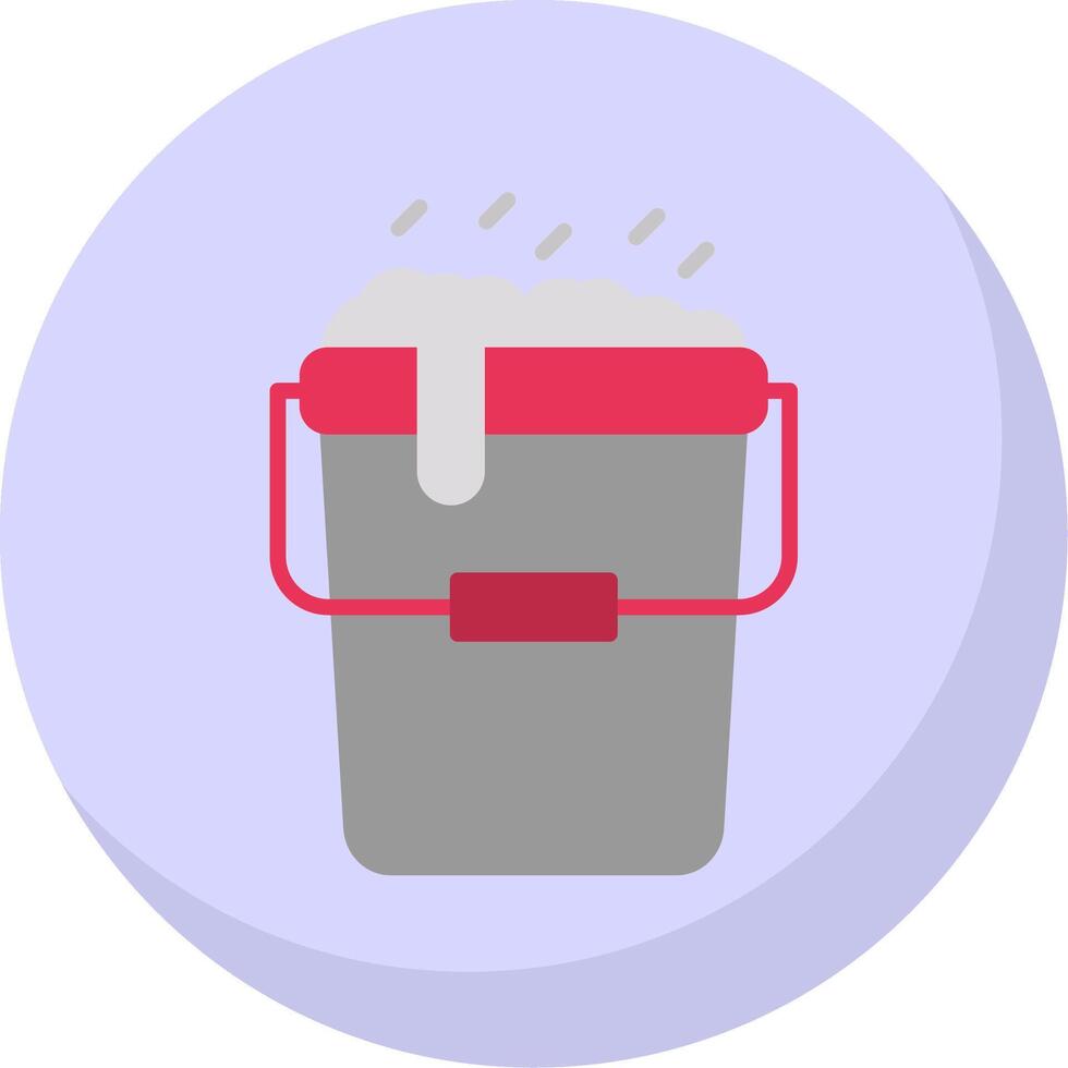 Bucket Flat Bubble Icon vector
