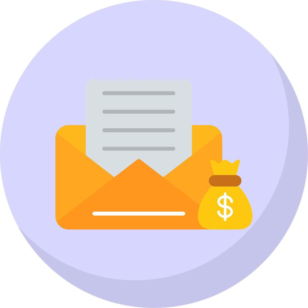 Envelope Flat Bubble Icon vector