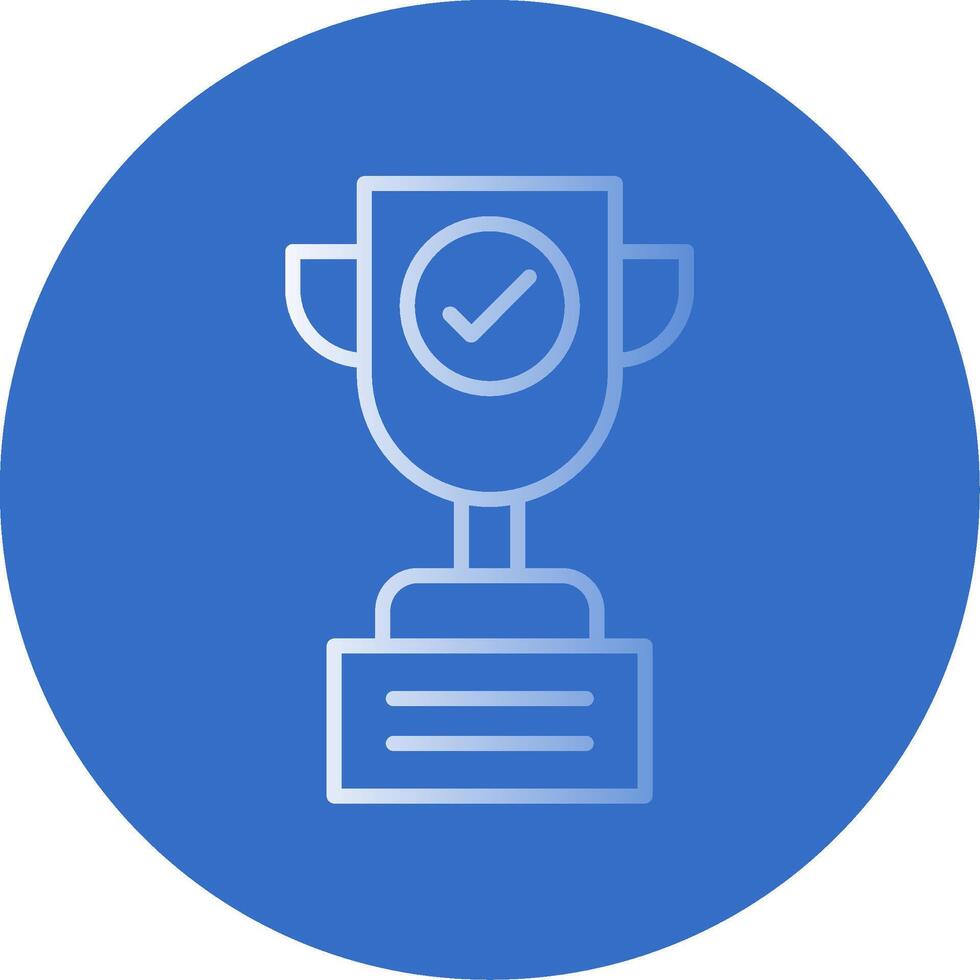 Trophy Flat Bubble Icon vector