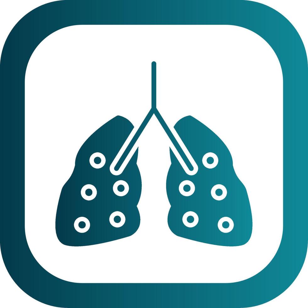 Pulmonology Glyph Gradient Corner Icon vector