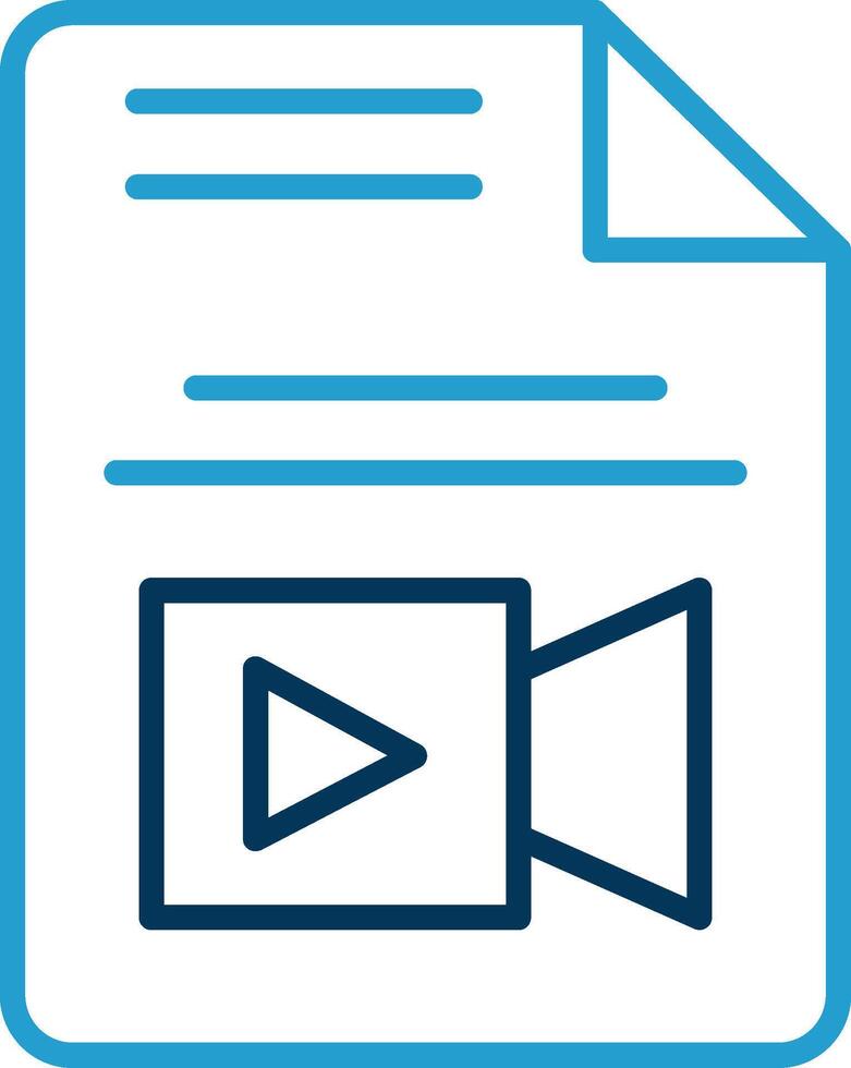 File Line Blue Two Color Icon vector