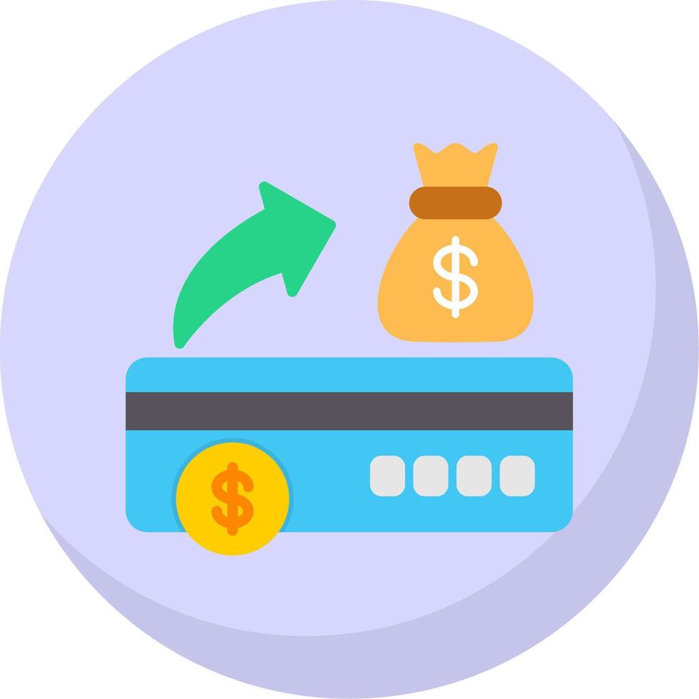 Bank Check Flat Bubble Icon vector