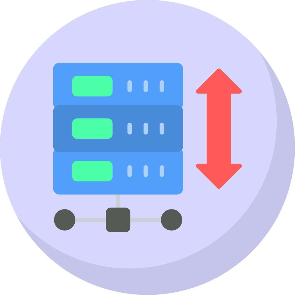Expand Arrows Flat Bubble Icon vector