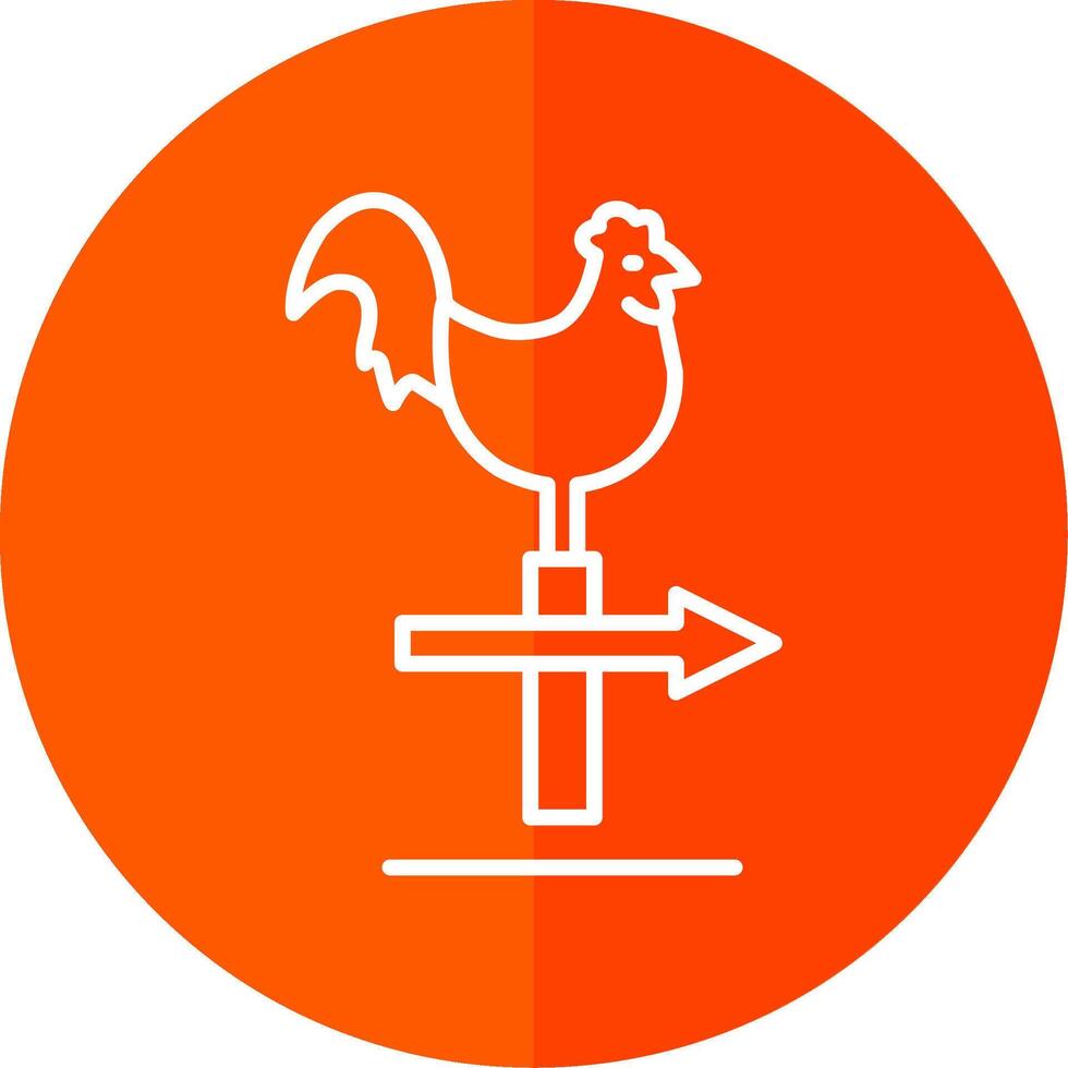 Chicken Line Yellow White Icon vector