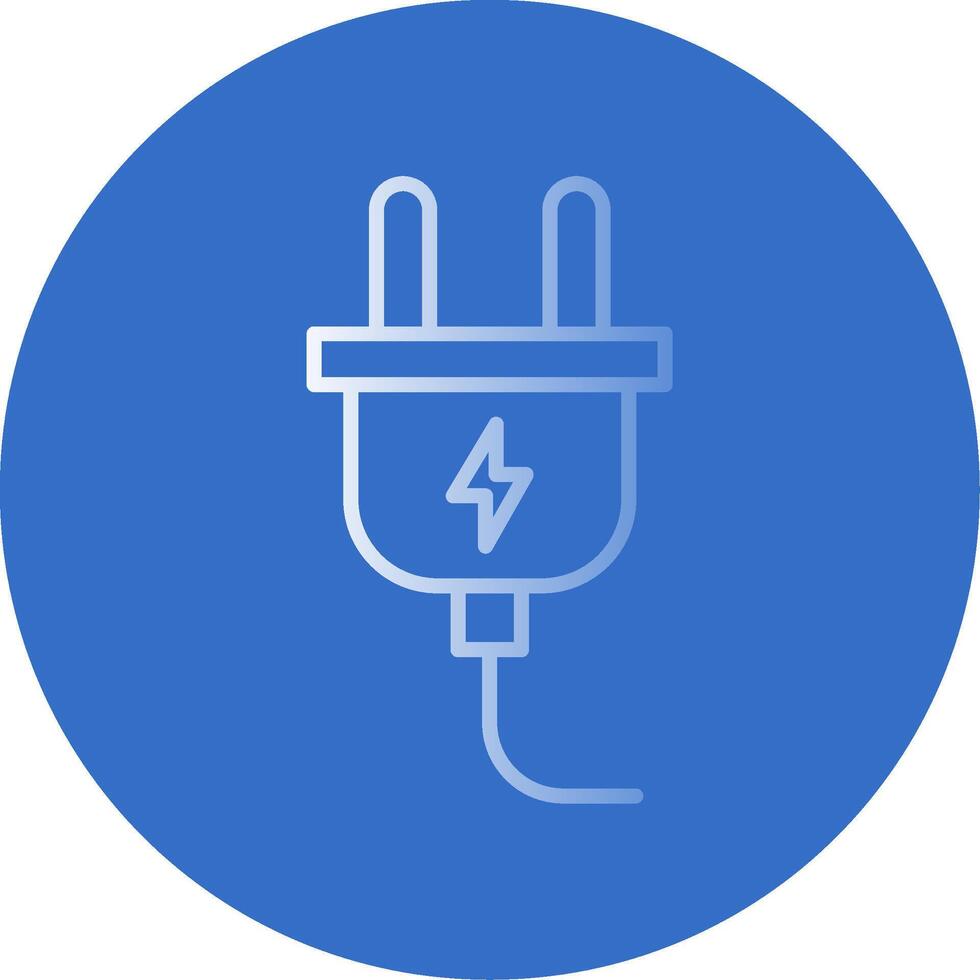 Power Cable Flat Bubble Icon vector