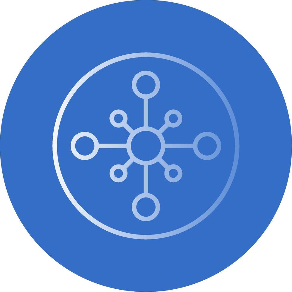 Network Hub Flat Bubble Icon vector