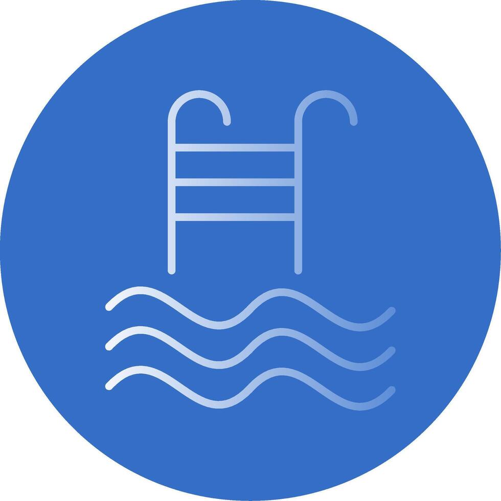 Swimming Pool Flat Bubble Icon vector