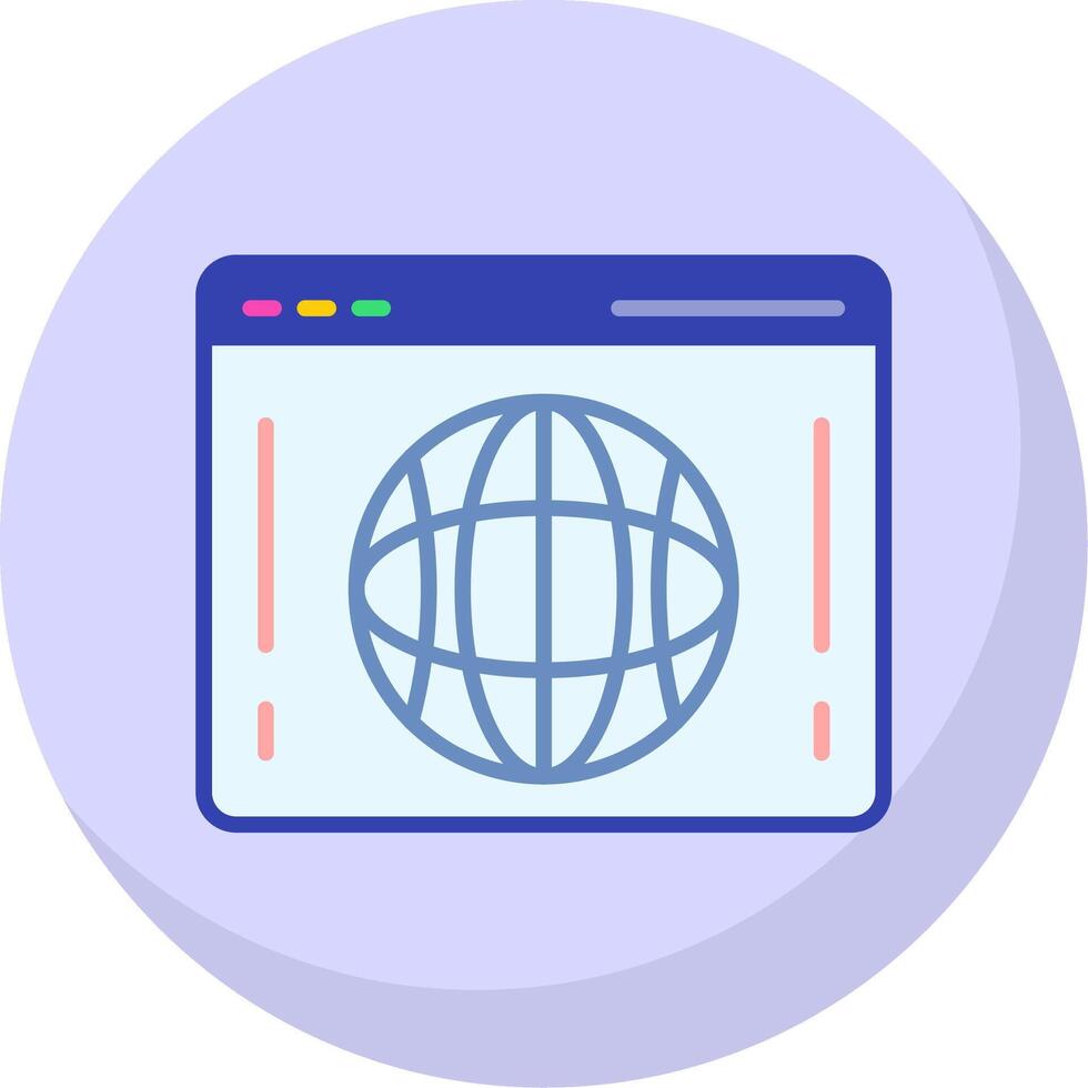 Web Portal Flat Bubble Icon vector