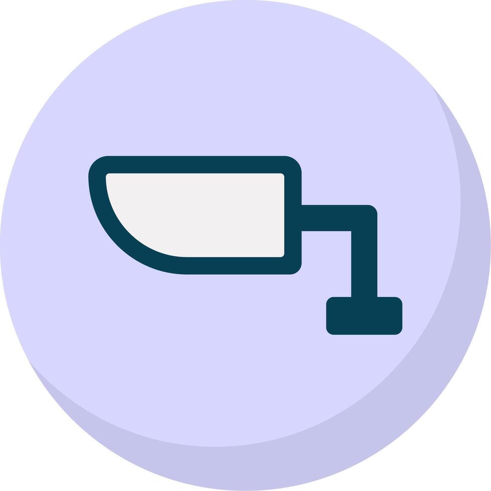 Side Mirror Flat Bubble Icon vector