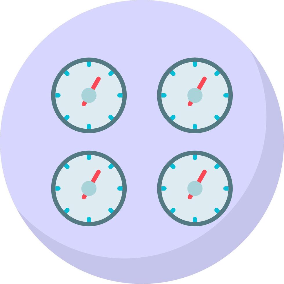 Dial Flat Bubble Icon vector