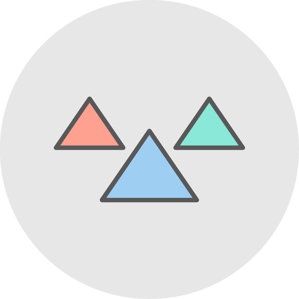 Triangles Line Filled Light Icon vector