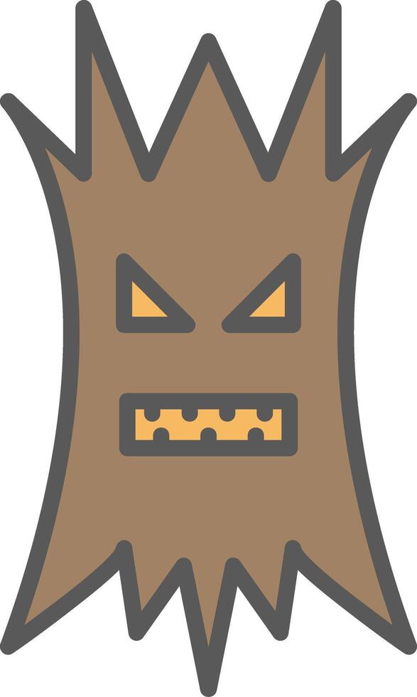 Tree Halloween Line Filled Light Icon vector