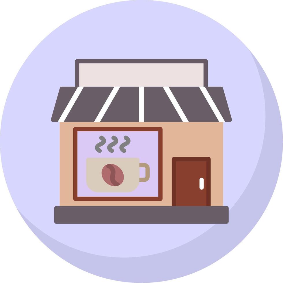 Cafe Flat Bubble Icon vector