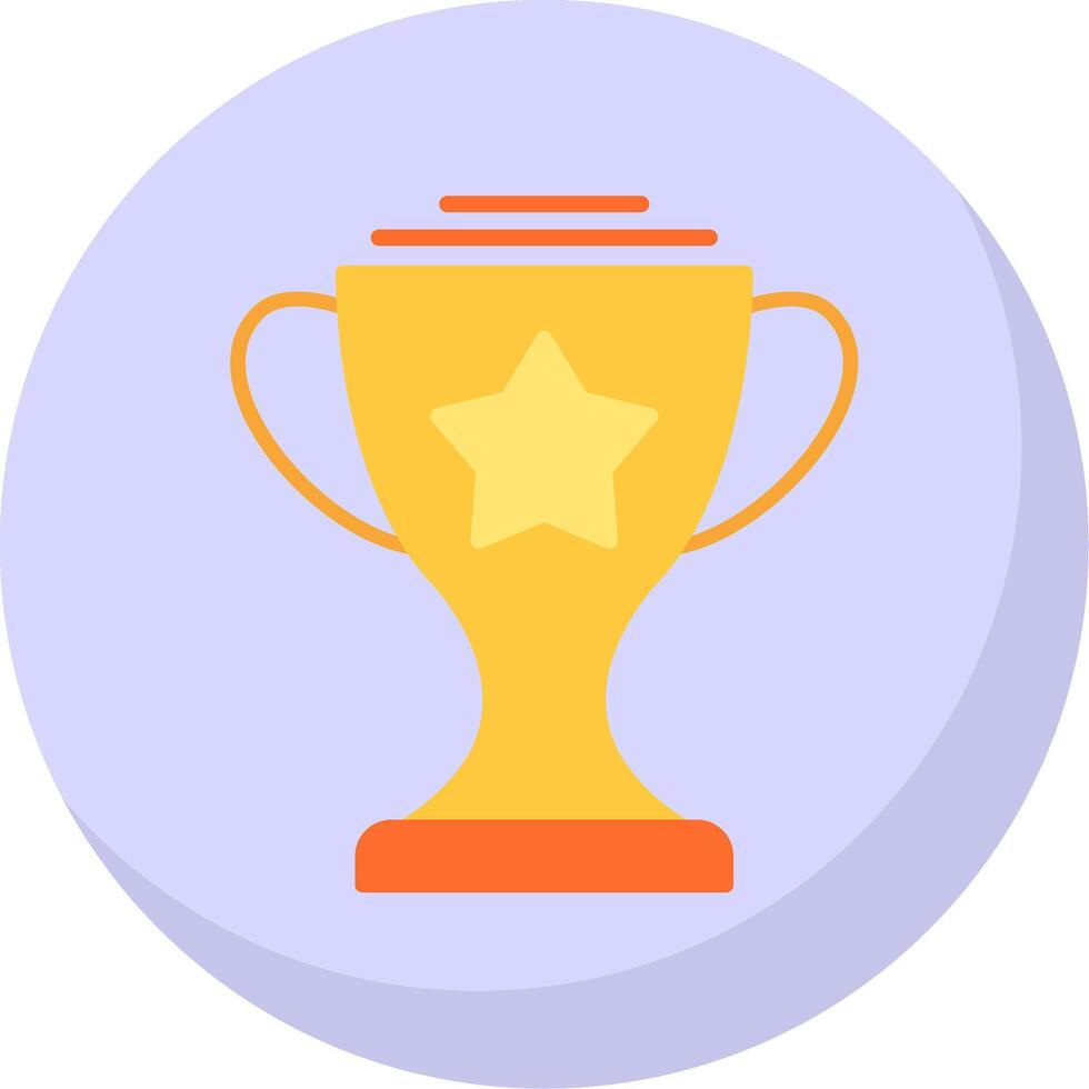 Trophy Flat Bubble Icon vector