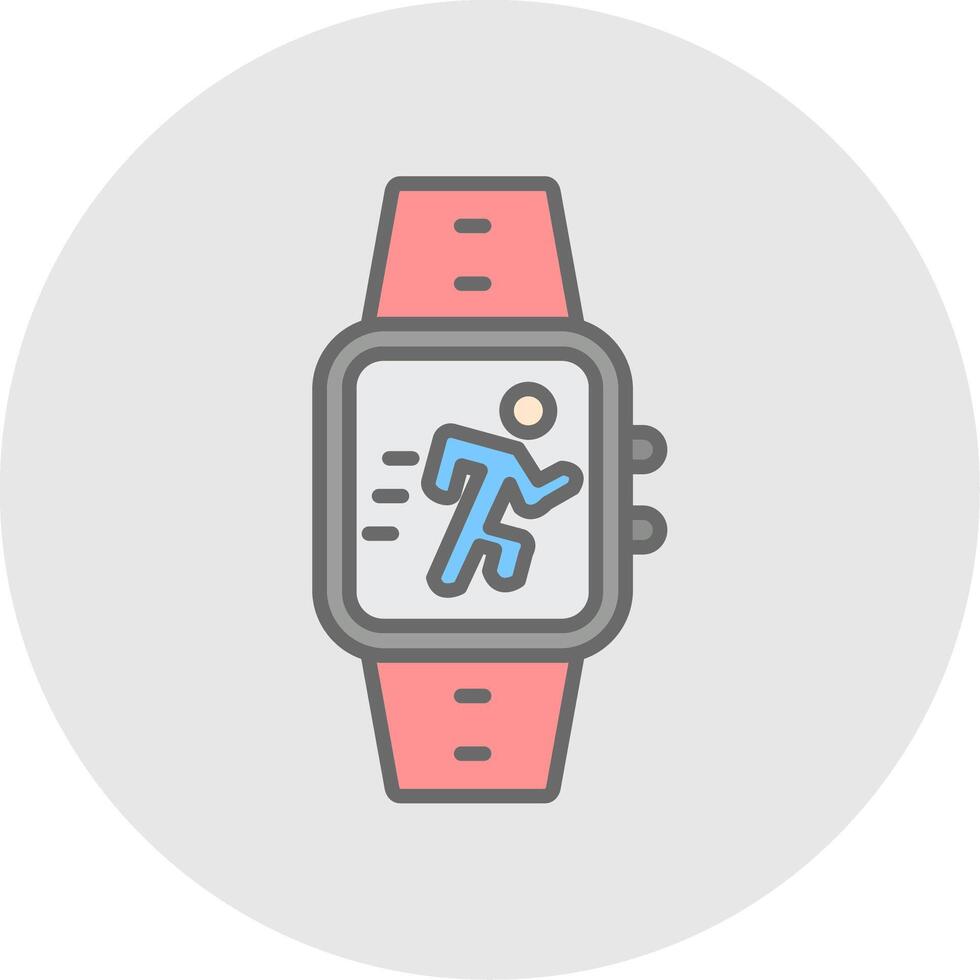 corriendo línea lleno ligero icono vector