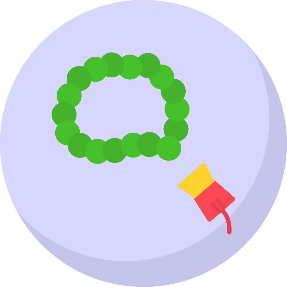 Tasbih Flat Bubble Icon vector