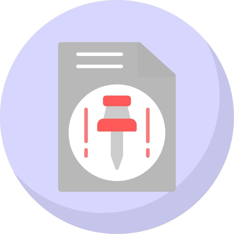 Push Flat Bubble Icon vector