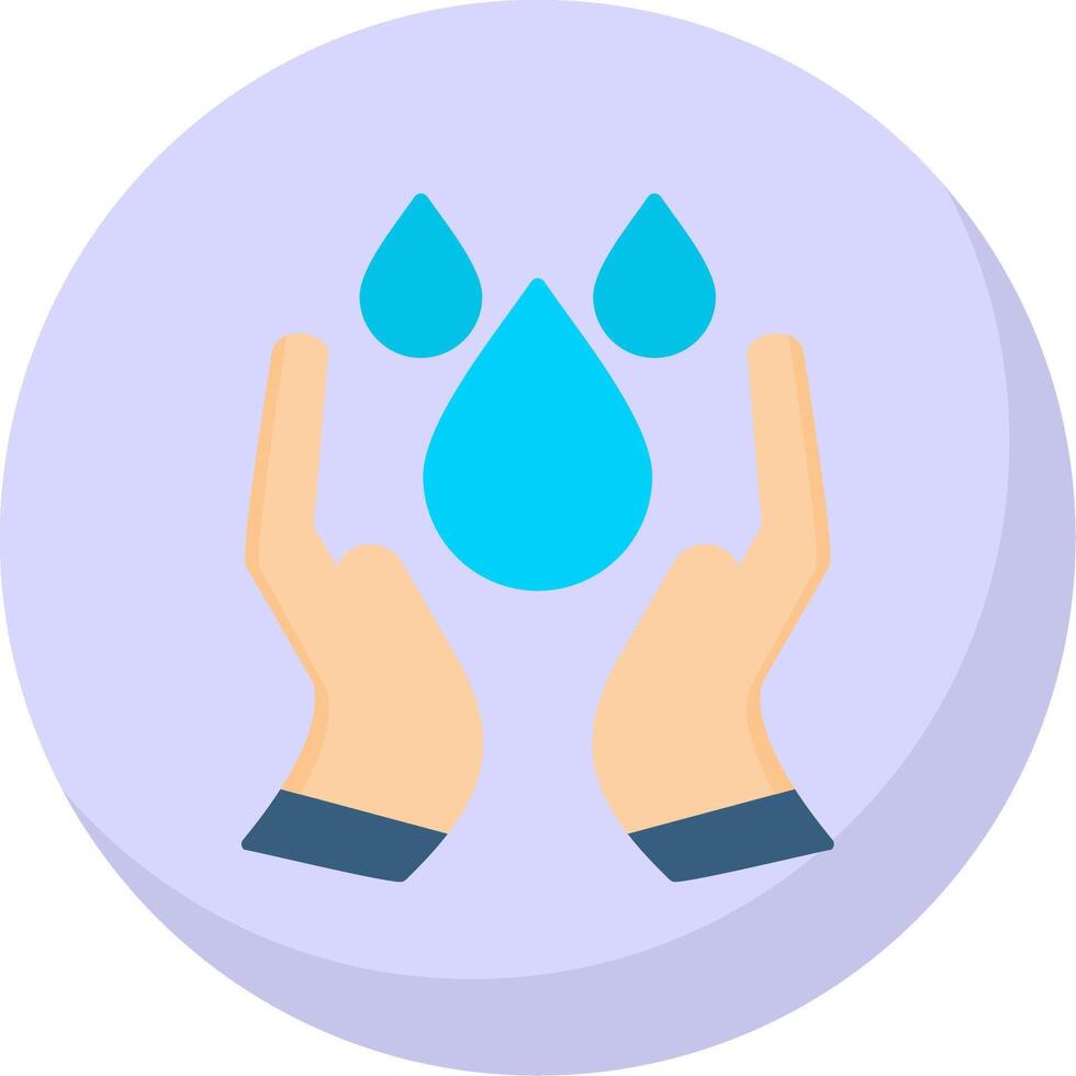 Water Saving Flat Bubble Icon vector