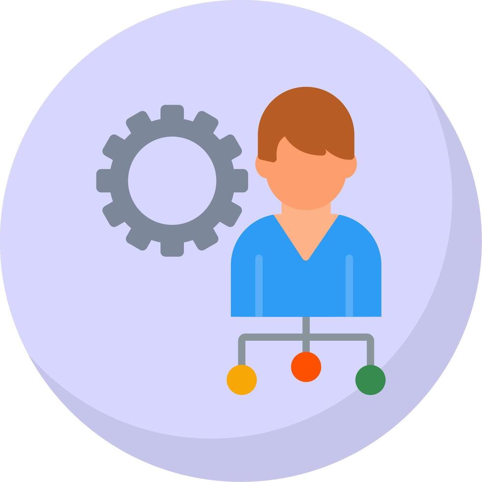 Management Flat Bubble Icon vector