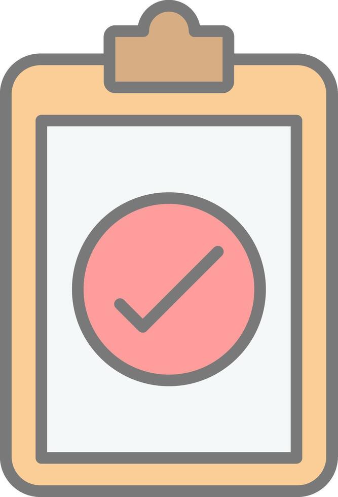Checked Line Filled Light Icon vector