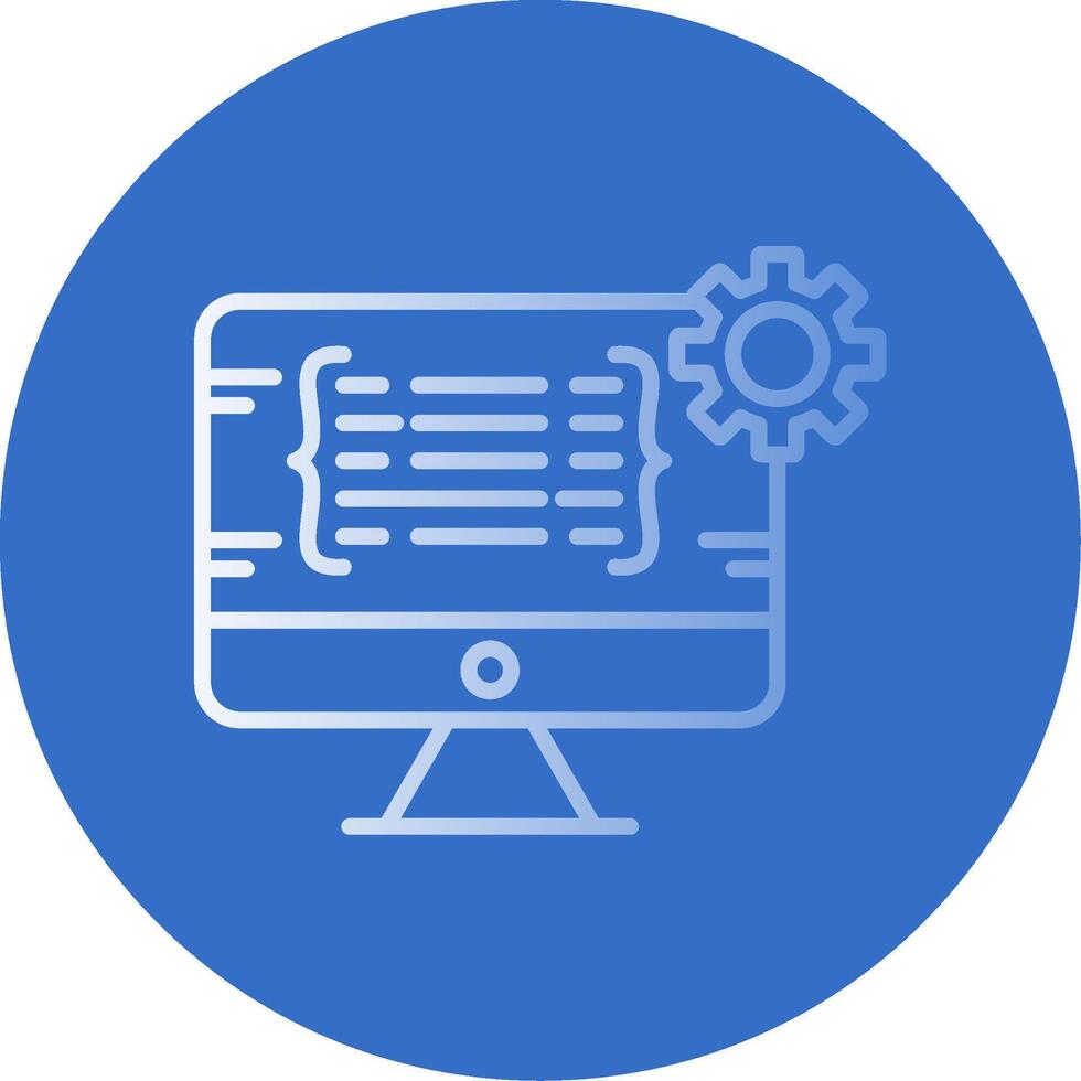 Programming Flat Bubble Icon vector