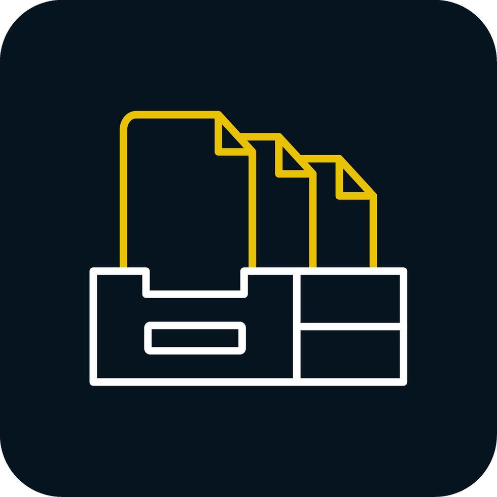 Files Line Red Circle Icon vector
