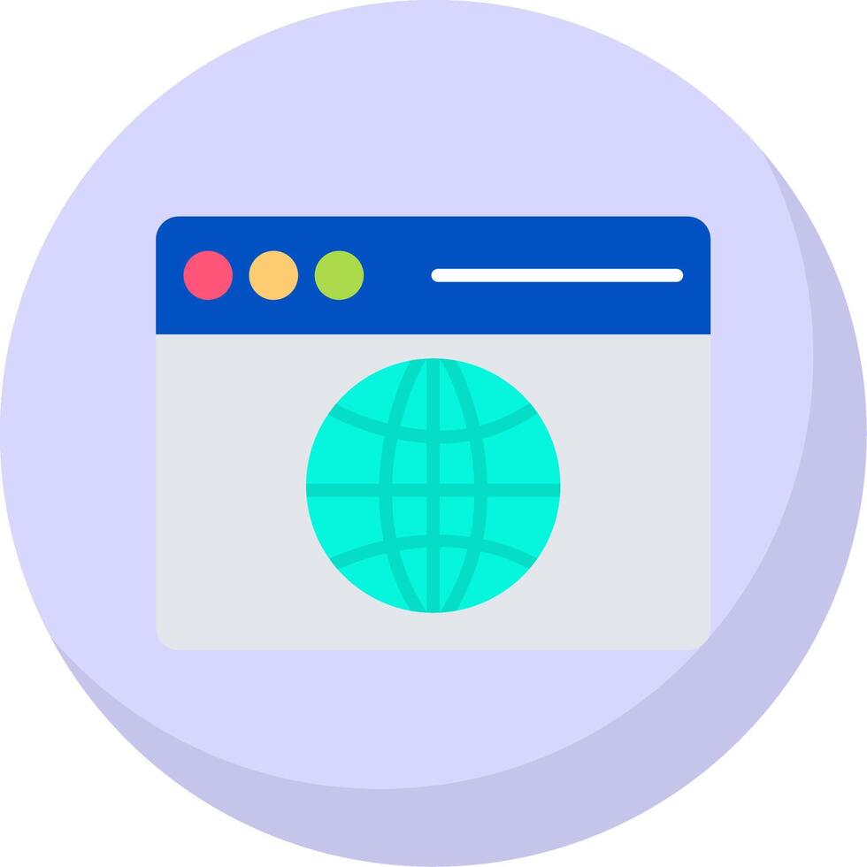 Web Browser Flat Bubble Icon vector