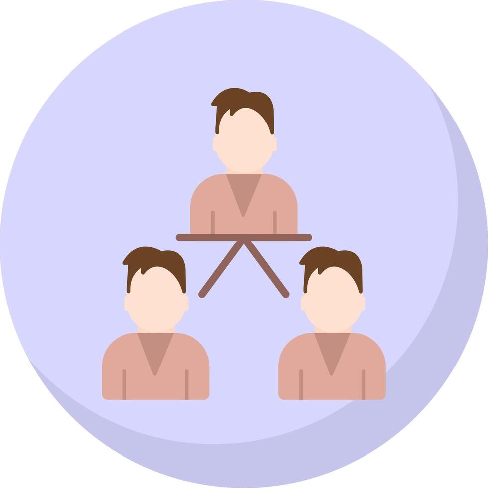 Seo Group Flat Bubble Icon vector