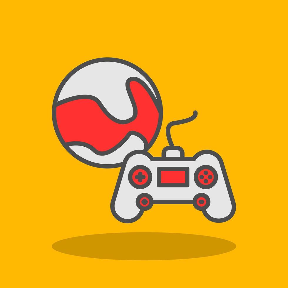 Gaming Filled Shadow Icon vector