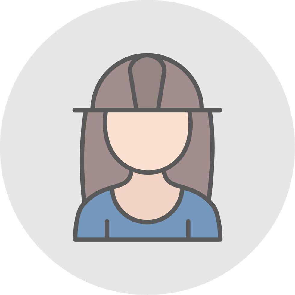 Architect Line Filled Light Icon vector