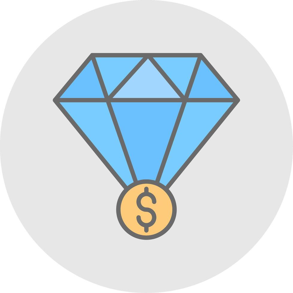Value Line Filled Light Icon vector