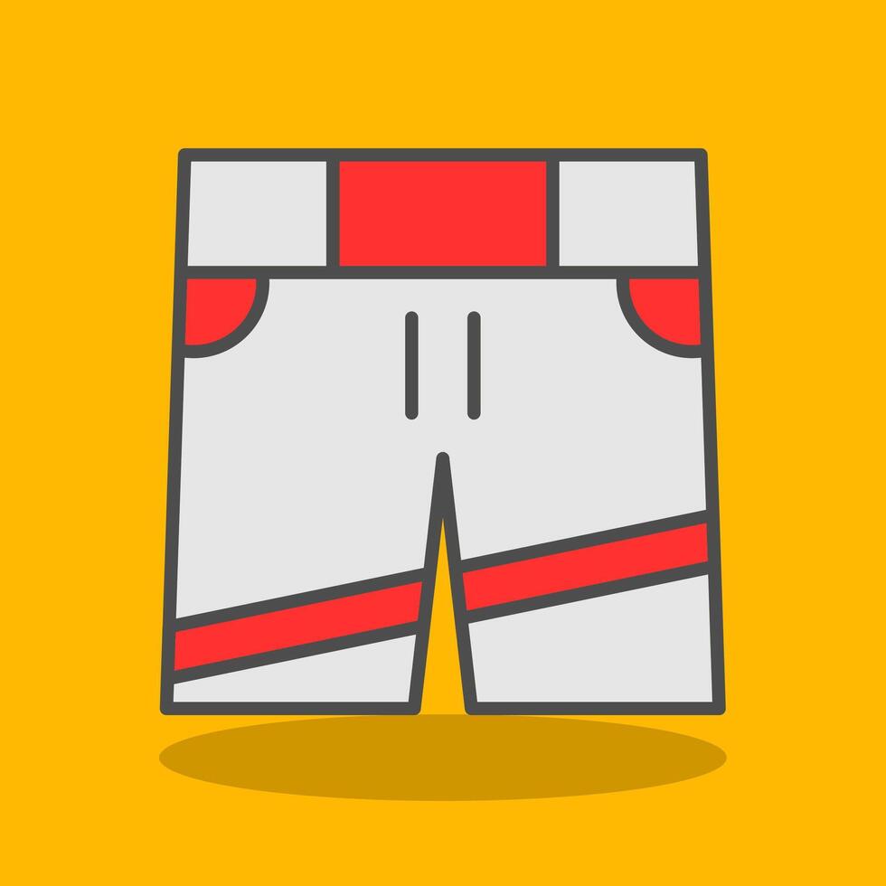Shorts Filled Shadow Icon vector