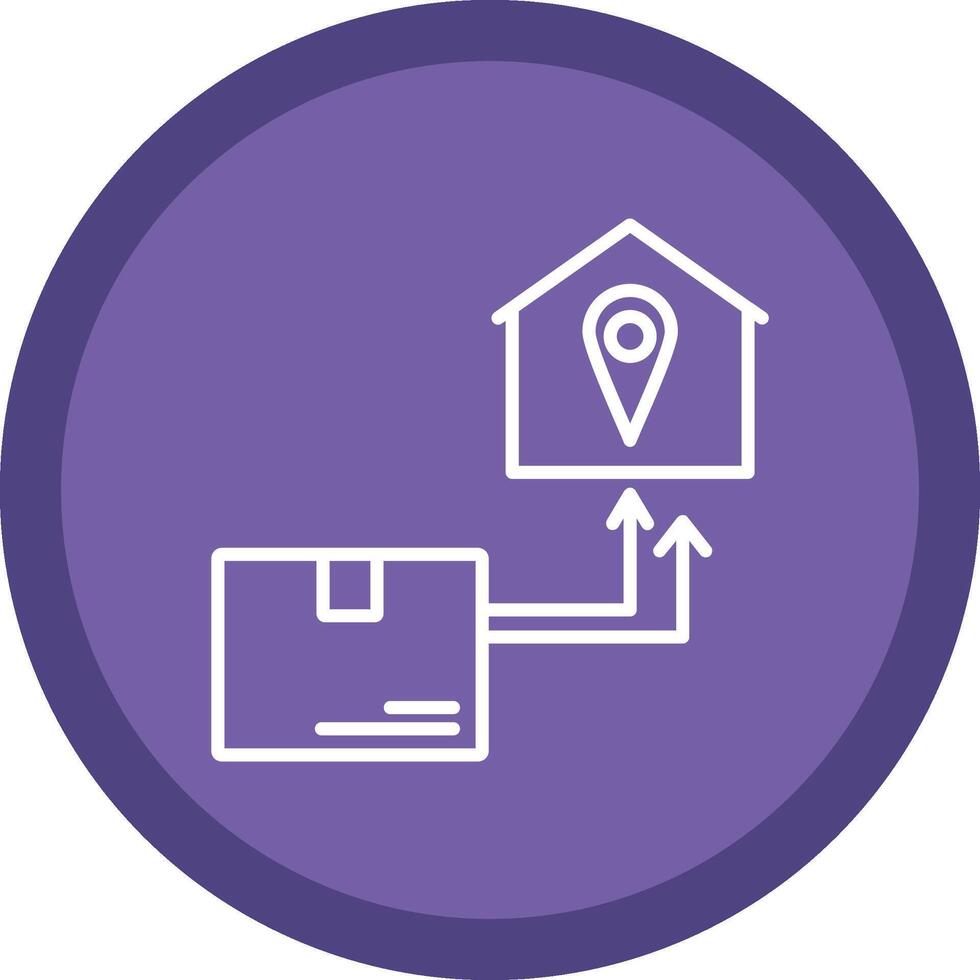Direct Delivery Line Multi Circle Icon vector