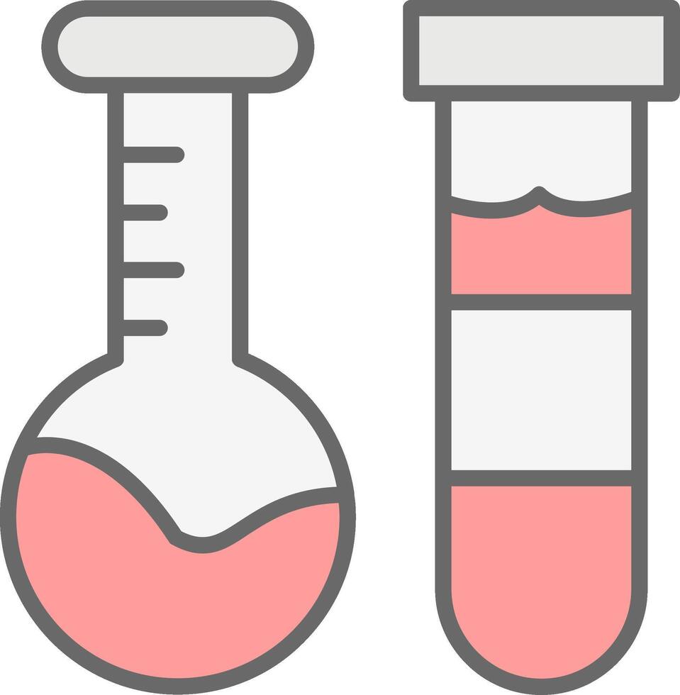 Laboratory Flask Line Filled Light Icon vector