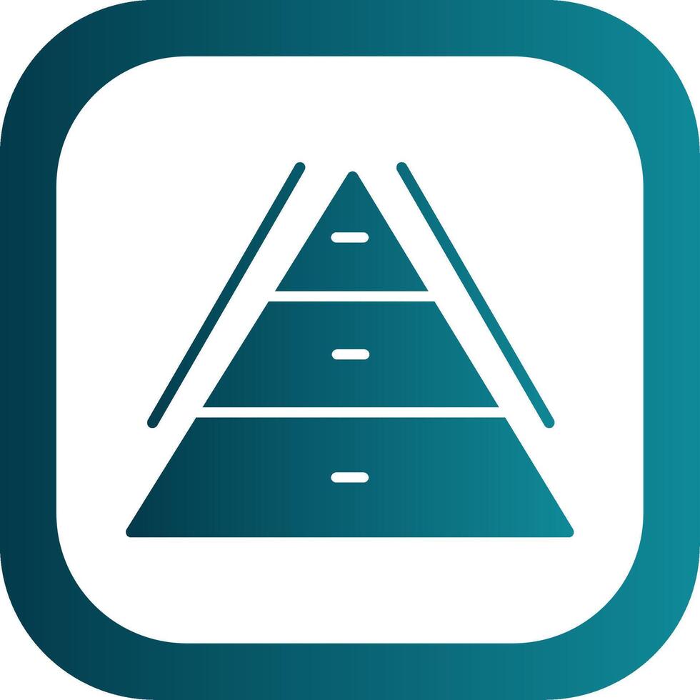 Pyramid Chart Filled Yellow Icon vector