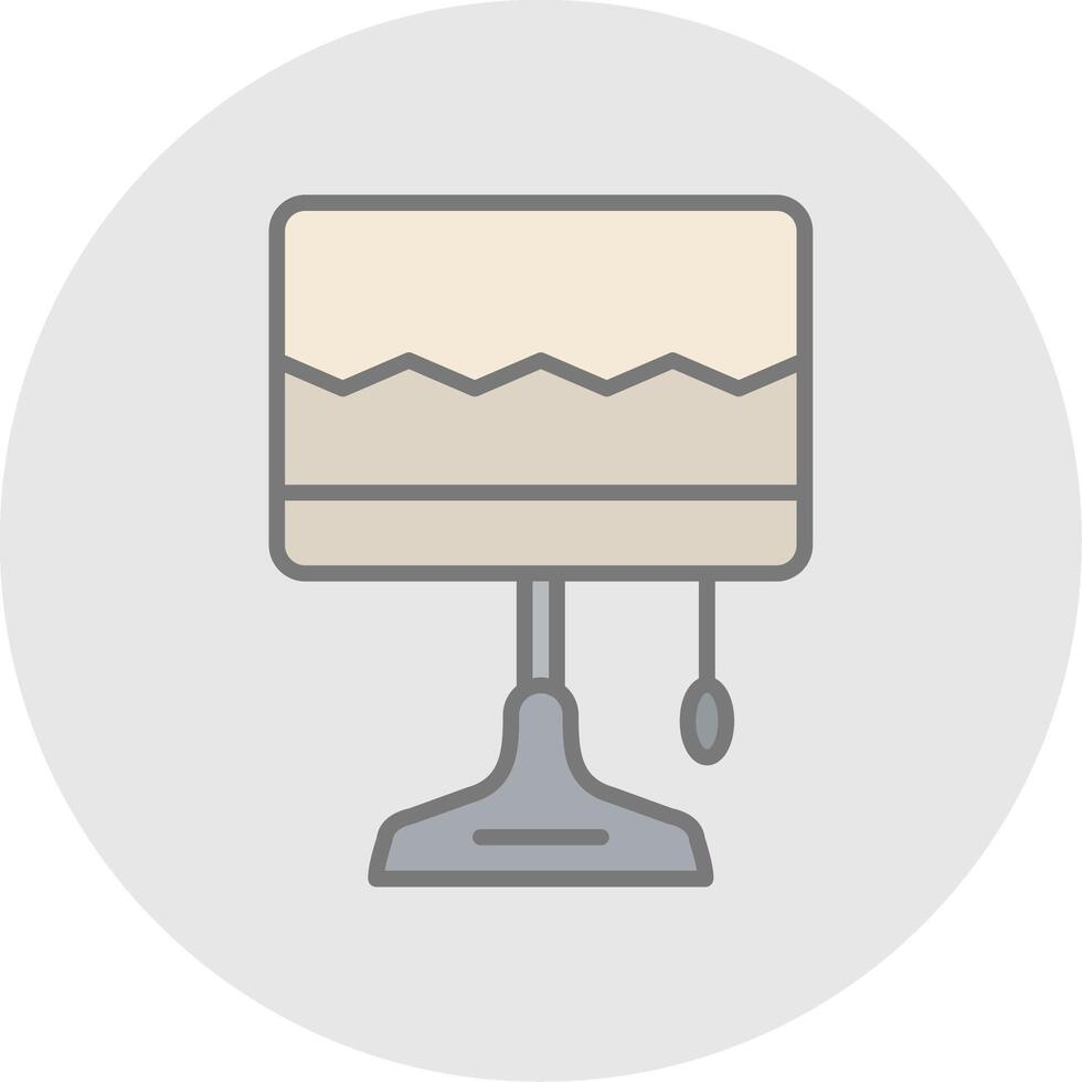 Lamp Line Filled Light Icon vector