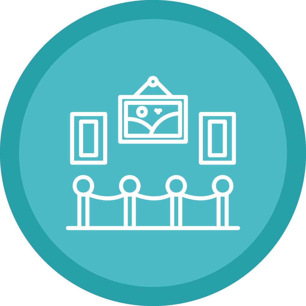 Art Gallery Line Multi Circle Icon vector