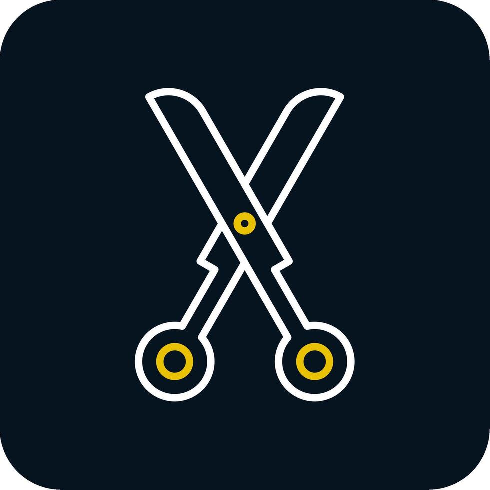 Scissors Line Red Circle Icon vector